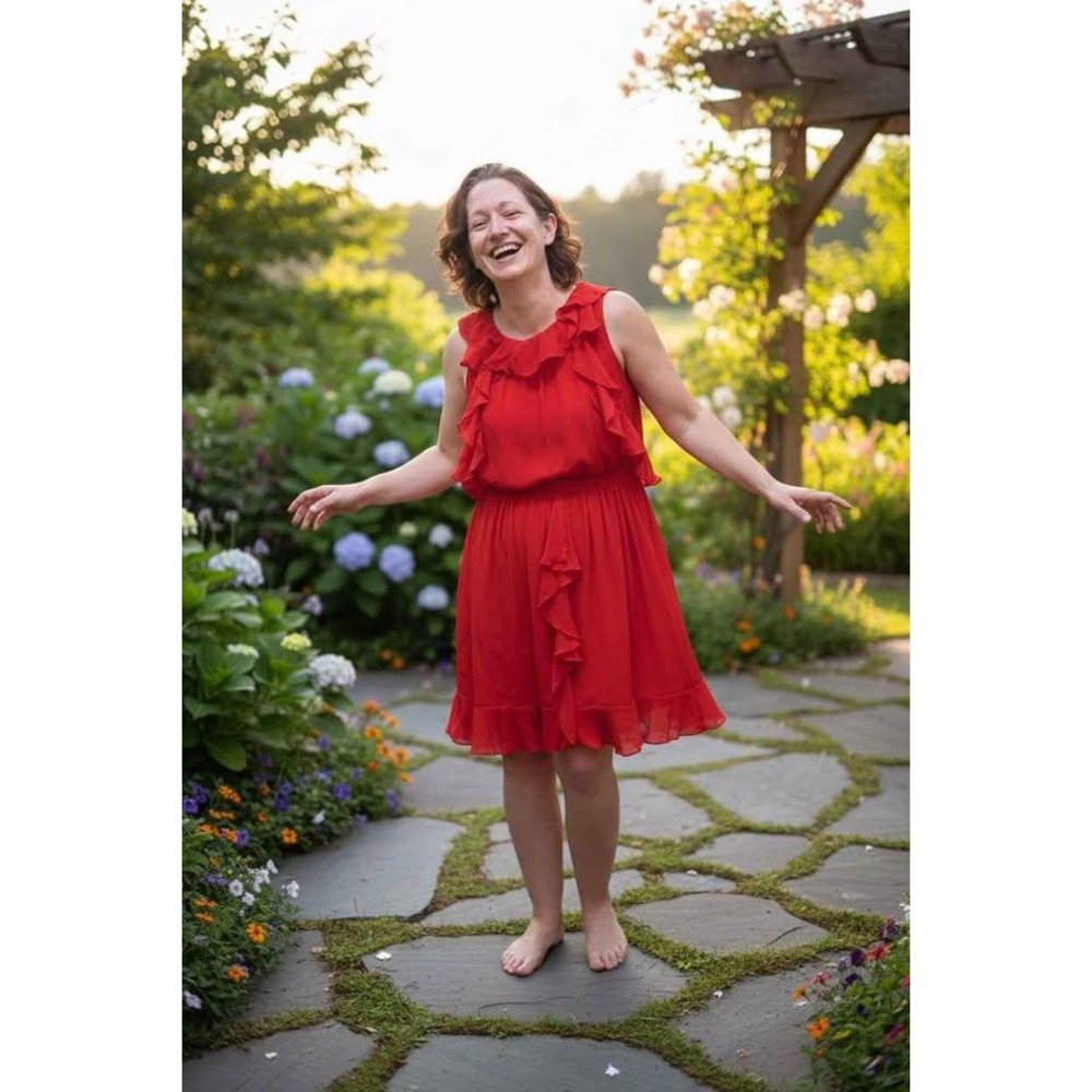 Prabal Gurung for Target Red‎ Ruffle Fit Flare Dress Size 12